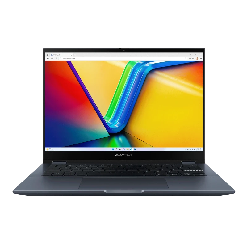 ASUS Vivobook S 14 Flip – Ryzen 5 7430U, 8GB RAM, 512GB SSD, 14” WUXGA Touch & Flip, Win11, Eng-Arab Keyboard – Blue (TN3402YA-LZ327W)
