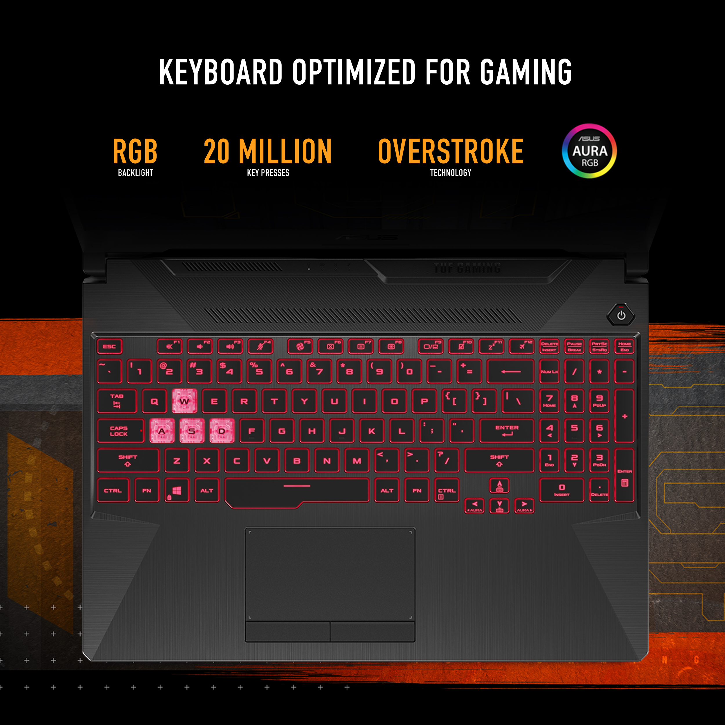 ASUS TUF GAMING A15, AMD Ryzen 5 7535HS, 8GB RAM, 512GB SSD, 15.6" FHD 144HZ, 4GB NVIDIA GeForce RTX 2050, Win11 Home, Eng-Arab Keyboard, Black | FA506NF-HN003W