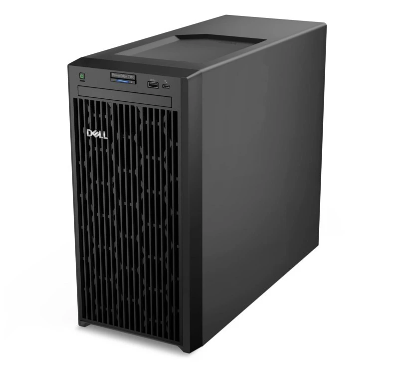Dell PowerEdge T150 Tower Server, Intel Xeon E‑2314 4‑Core, 16 GB ECC DDR4, 2 TB HDD, PERC H355, iDRAC9, Black