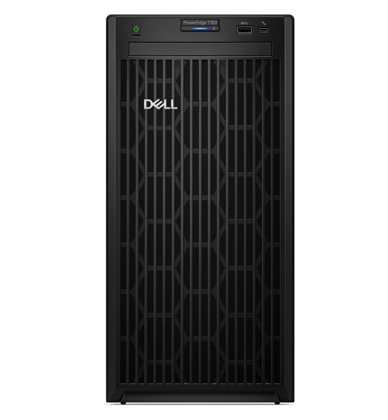 Dell PowerEdge T150 Tower Server, Intel Xeon E‑2314 4‑Core, 16 GB ECC DDR4, 2 TB HDD, PERC H355, iDRAC9, Black