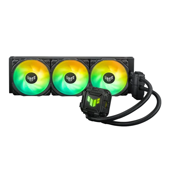 ASUS TUF Gaming LC II 360 ARGB Liquid Cooler, 360 mm Radiator, 3×120 mm ARGB Fans, 400 mm Tubing, Black