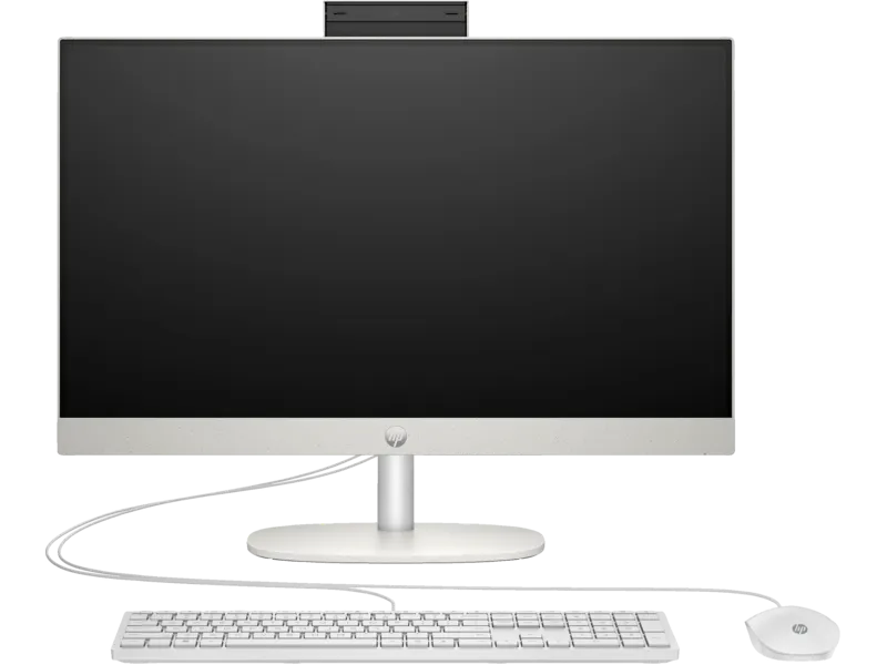HP All-in-One 27-CR0035NY – Intel Core i5-1335U, 8GB RAM, 512GB SSD, 27" FHD IPS Display, HD Camera, DOS, Shell White – Non-Touch Desktop PC
