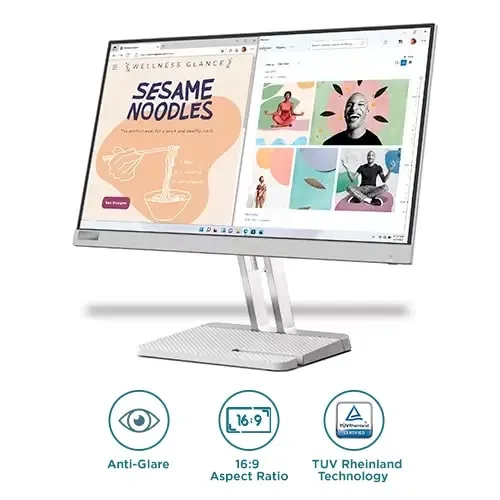 Lenovo L22e-40 21.5-Inch Full HD Monitor – VA Panel, 75Hz Refresh Rate, 4ms Response Time, HDMI & VGA, TÜV Low Blue Light, Ultra-Slim Bezel