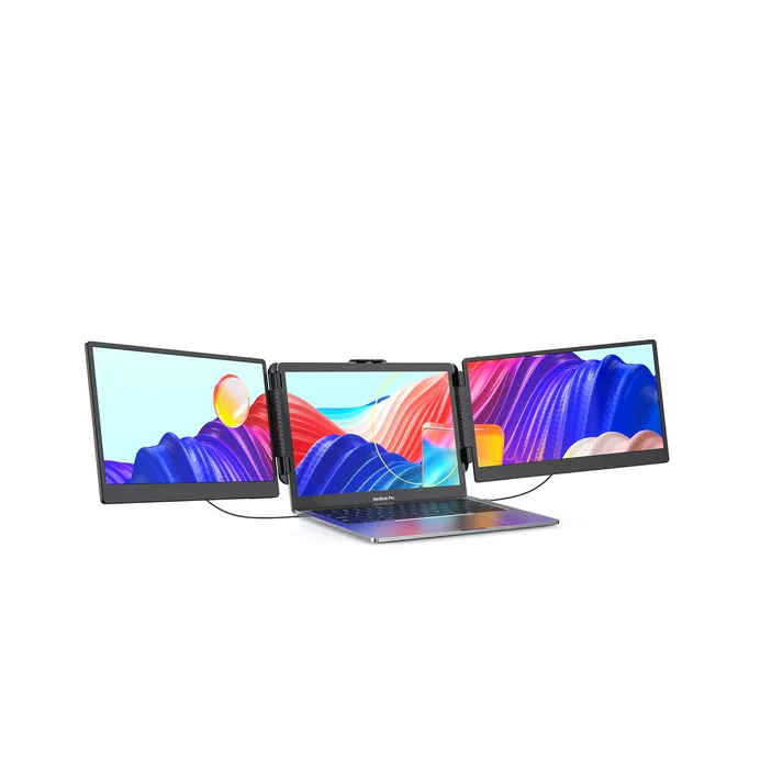 V2com S2 PRO 14" Triple 14-Inch QHD 2K Laptop Monitor Extender, IPS 1080P resolution | V2com S2 2K