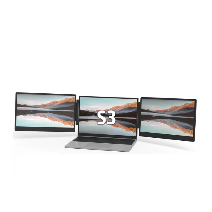 V2com S3 14-Inch Triple Portable Laptop Monitor, 1920x1080 pixels resolution and 300 nits brightness | V2com S3
