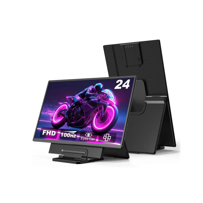 V2com D1 23.8" Portable Monitor | FHD 1080P IPS, 100Hz, Type-C & HDMI, 300 nits, Built-in Speaker
