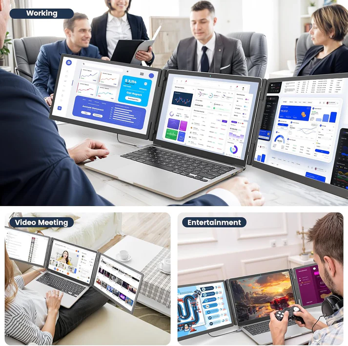 V2com S5 pro 2x15.6 inch Portable Monitor / Laptop Screen Extender | V2com S5 pro
