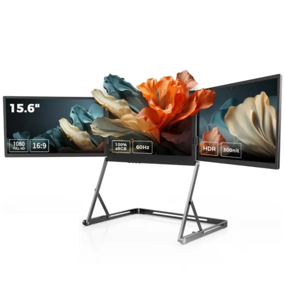 V2com Q1 Quad-Screen 360° rotation 60hz FHD IPS Monitor | V2com Q1