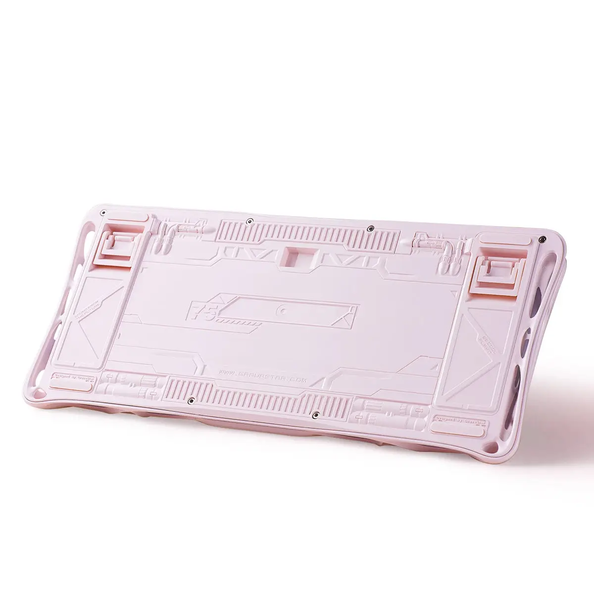 GravaStar Mercury K1 Pro Wireless Gaming Keyboard, 75% Layout, Sakura Pink, 79 Keys + Knob, RGB, Hot-Swappable Kailh Switches, 8000mAh Battery| GS K1_P_PNK