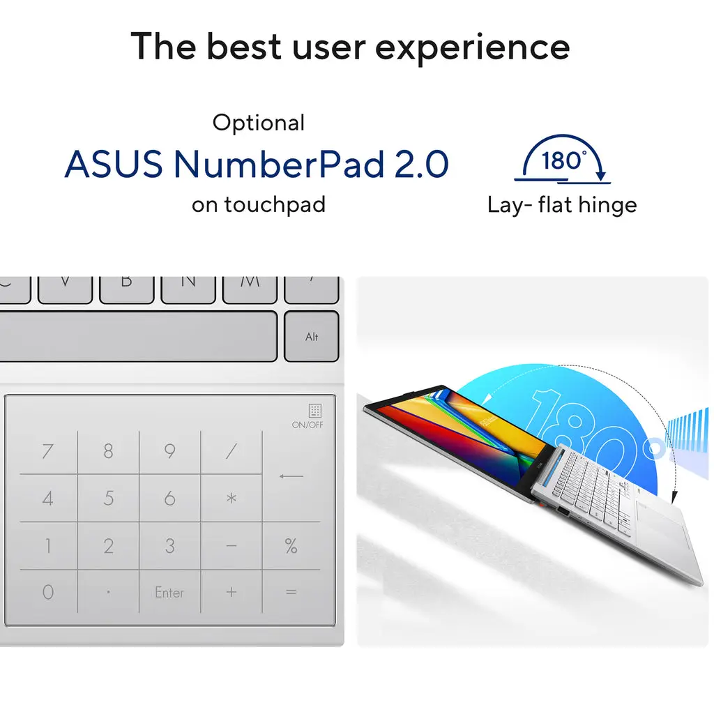 ASUS Vivobook Go 14 Laptop, 14.0" FHD Nano Edge Display, Intel Core i3-N305, 8GB DDR4 RAM, 512 GB SSD, Intel Iris Xe Graphics, ENG-ARB Keyboard, Windows 11, Silver | E1404GA-NK004W