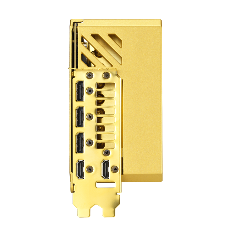 ASUS ROG Astral GeForce RTX 5090 Dhahab OC Edition Graphic card, 32GB GDDR7, 28 Gbps 512-bit, 21760 CUDA Core, 2610 MHz OC Clock, PCI E 5.0, DLSS 4, 6.5g of 999 fineness gold | 90YV0LW6-M0NM00