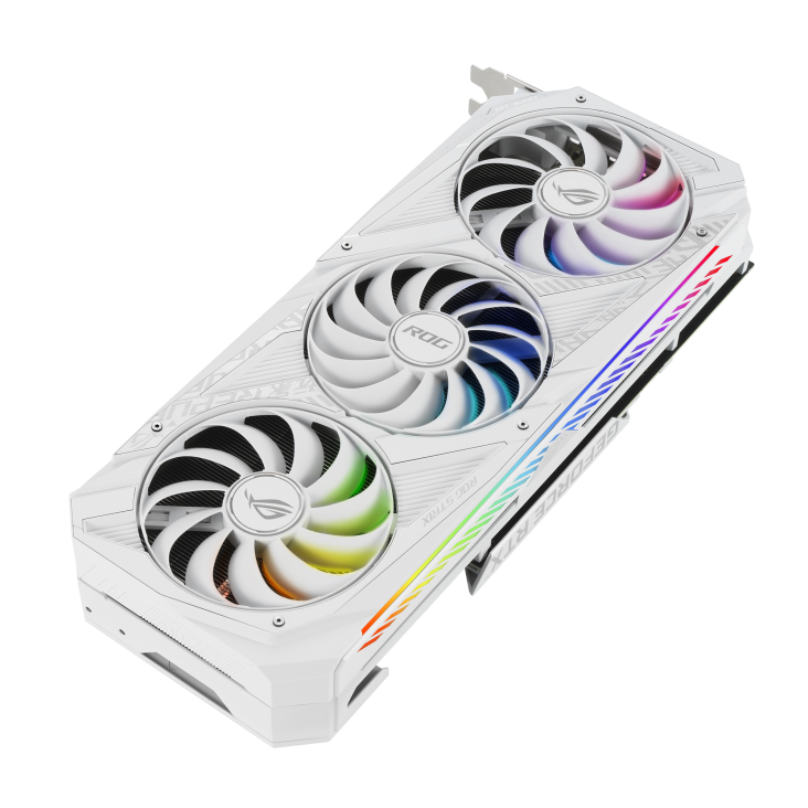 Asus ROG Strix GeForce RTX 3070 White Edition Graphic card, PCI, ARGB, 7680 x 4320, 8GB GDDR6, OpenGL??4.6, 256-bit | 90YV0FR9-M0NA00