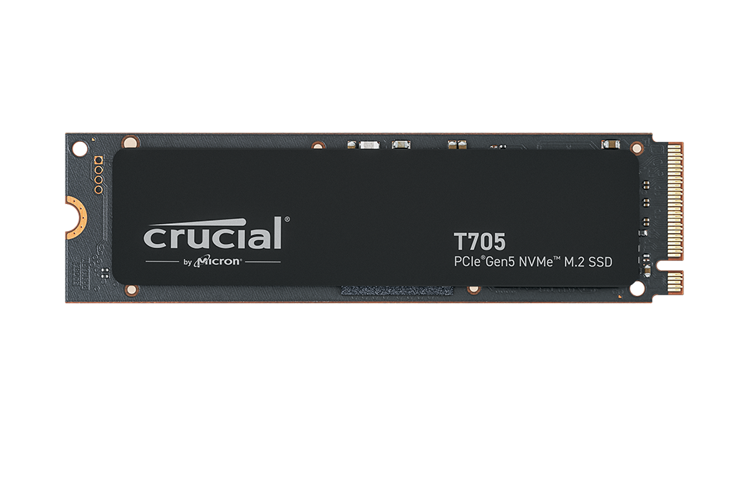 Crucial T705 1TB PCIe Gen5 NVMe M.2 Solid State Drive, 13600MB/s Read, 10200MB/s Write, Desktop Compatible, Internal SSD |CT1000T705SSD3