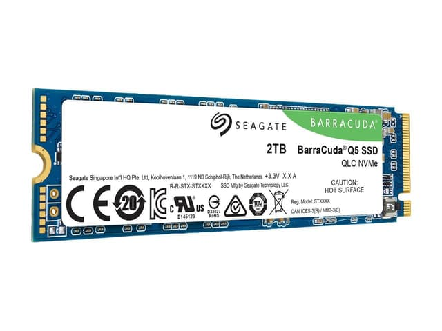 Seagate BarraCuda Q5 M.2 2280 2TB PCIe Gen3 x4 NVMe 1.3 3D QLC Internal Solid State Drive (SSD)| ZP2000CV3A001