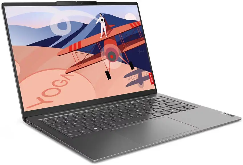 Lenovo Yoga Slim 6 14IRH8 Laptop, 14" WUXGA OLED Display, Intel Core i5-13500H, 16GB RAM, 512GB SSD, Intel Iris Xe Graphics, English-Arabic Keyboard, Windows 11 home, Storm Grey | 83E0002GAX