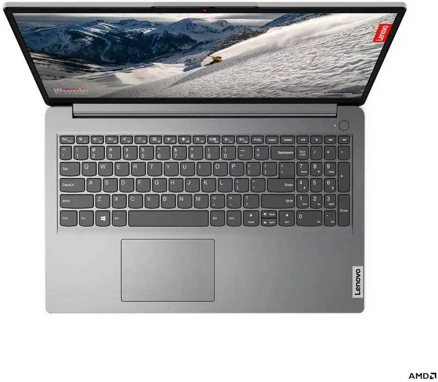 Lenovo IdeaPad 1 15AMN7 Laptop, 15.6" FHD IPS Display, AMD Ryzen 5 7520U, 8GB RAM, 512GB SSD, AMD Radeon 610M Graphics, Non-Backlit Arabic K/B, Windows 11 Home, Cloud Grey | 82VG00DNAX