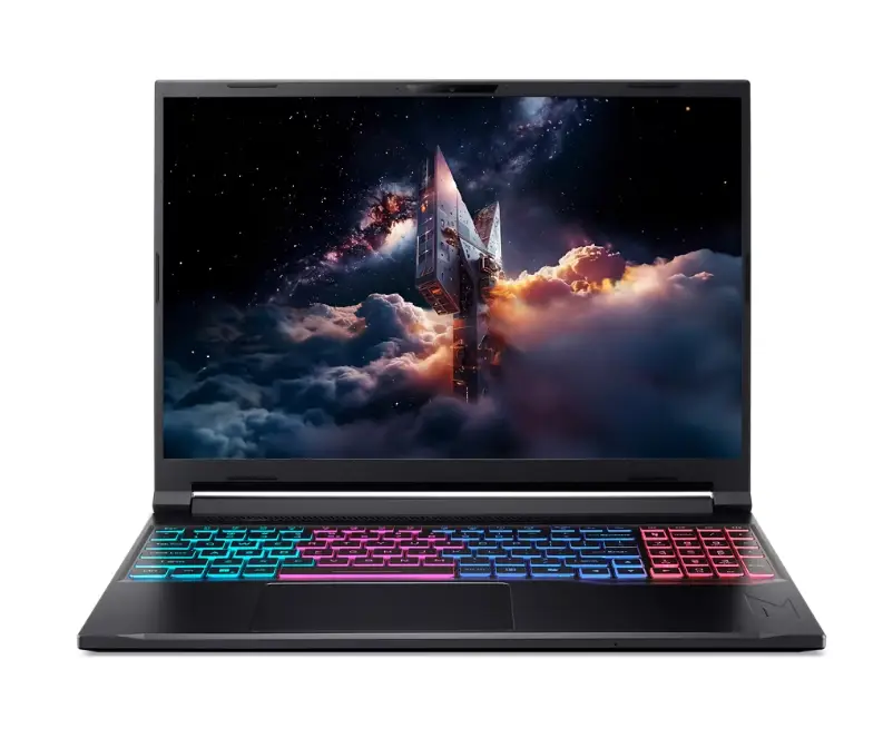 Acer Nitro V 16S Gaming Laptop, 16" WQXGA IPS 180Hz Display, Intel Core 9 270H, 16GB RAM, 1TB SSD, GeForce RTX 5070 8GB GPU, English-Arabic K/B, Windows 11 Home, Black | NH.QXDEM.001