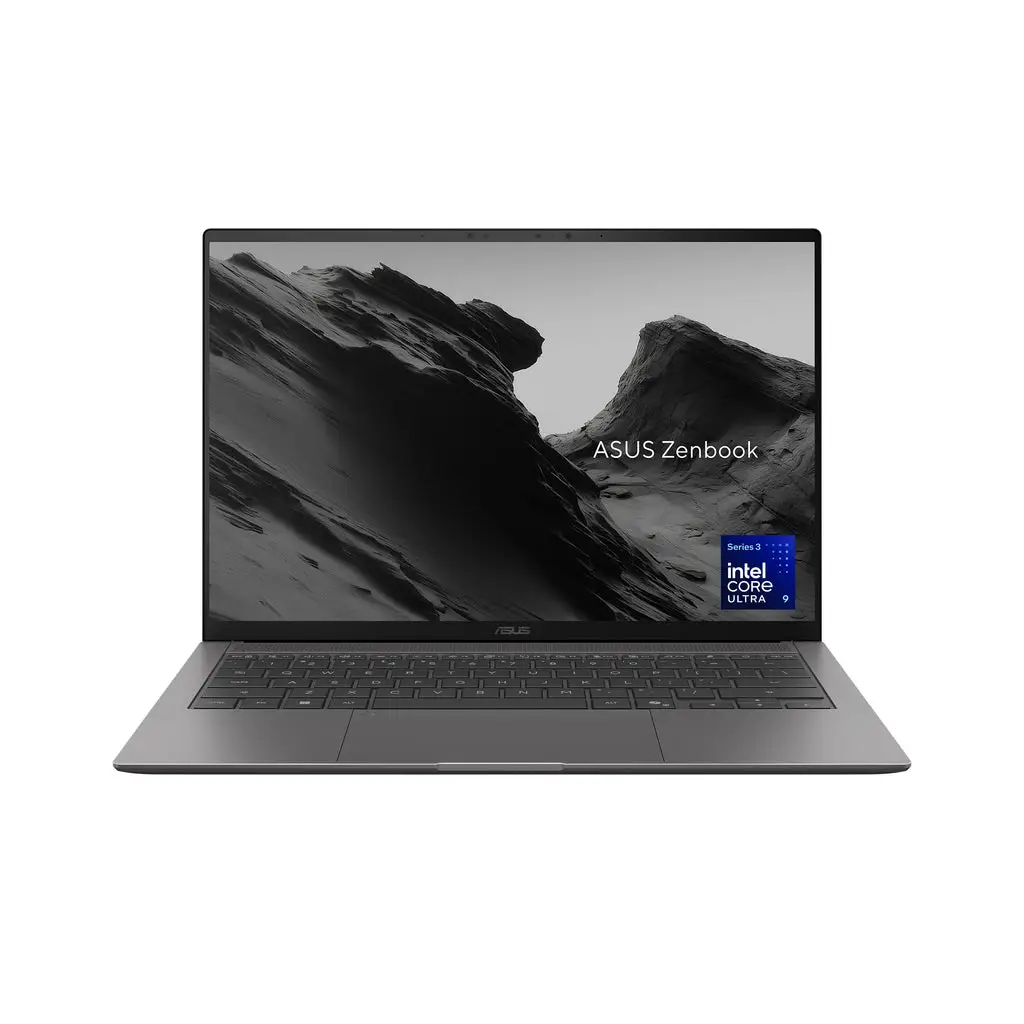 ASUS Zenbook S14 UX5406AA Laptop, 14" 3K OLED 120Hz Display, Intel Core Ultra 9 386H, 32GB RAM, 1TB SSD, Intel Graphics, English-Arabic Keyboard, Win11, Antrim Gray | 90NB16Q6-M009T0