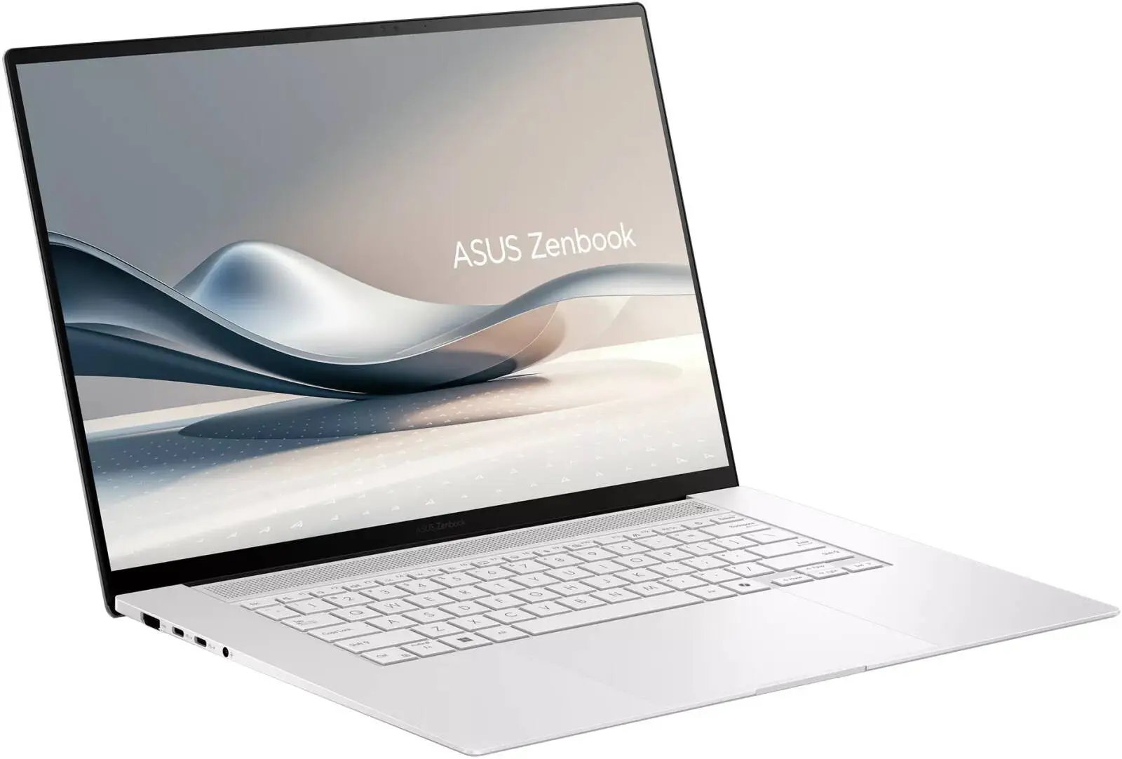 ASUS Zenbook S16 UM5606GA Copilot+ Laptop, 16" 3K OLED 120Hz Display, AMD Ryzen AI 9 465, 32GB RAM, 2TB SSD, AMD Radeon GPU, English-Arabic K/B, Windows 11 Home, Scandinavian White | 90NB17H2-M00CP0