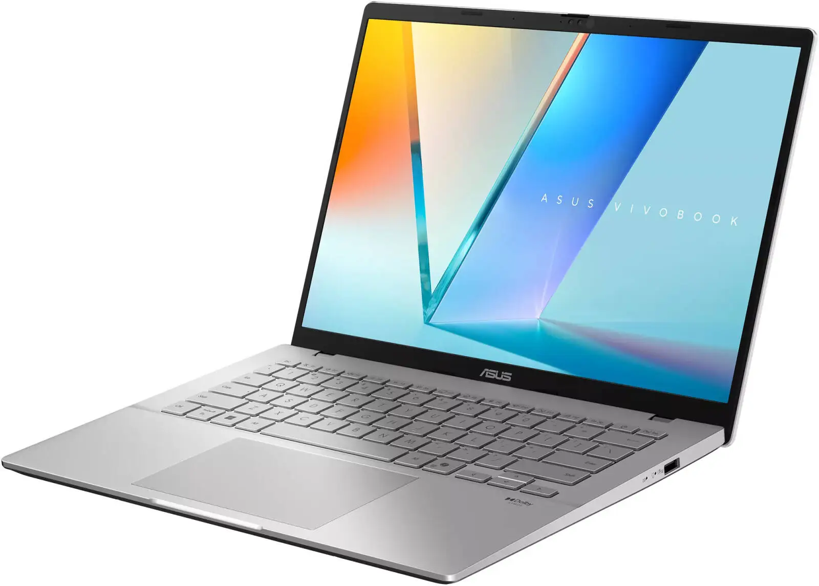 ASUS Vivobook S14 M3407 Laptop, 14" WUXGA OLED Display, AMD Ryzen AI 5 330, 16GB RAM, 512GB SSD, AMD Radeon Graphics, English-Arabic K/B, Windows 11 Home, Cool Silver | 90NB16P2-M007X0