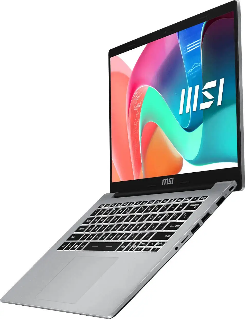 MSI Modern 14 F13MG Laptop, 14" FHD IPS Display, Intel Core i5-1335U Processor, 8GB RAM, 512GB SSD, Intel Iris Xe Graphics, English-Arabic Keyboard, Windows 11 Home, Silver | 9S7-14S122-053