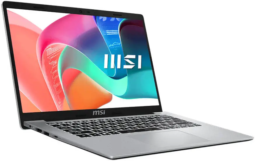 MSI Modern 14 F13MG Laptop, 14" FHD IPS Display, Intel Core i5-1335U Processor, 8GB RAM, 512GB SSD, Intel Iris Xe Graphics, English-Arabic Keyboard, Windows 11 Home, Silver | 9S7-14S122-053