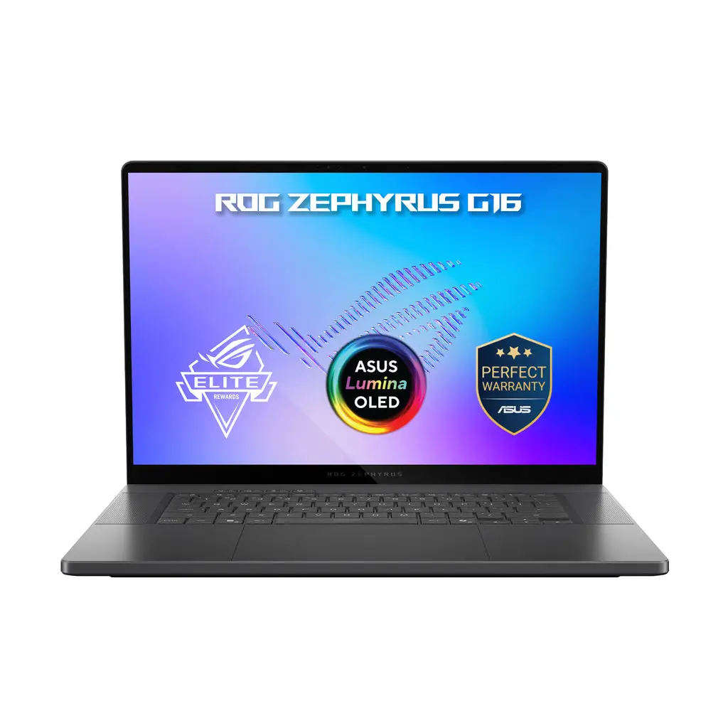 ASUS ROG ZEPHYRUS G16 GU606AX-TB003W Gaming Laptop | Intel Ultra 9 386H, 64GB RAM, 2TB SSD, 16" OLED WQXGA 240Hz, 24GB NVIDIA RTX 5090, Windows 11 Home, Eng-Arb Keyboard, Gray + ROG Sleeve| 90NR0PE2-M00250
