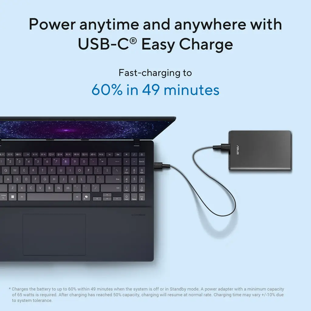 ASUS Vivobook 16 X1607CA Laptop, 16" WUXGA IPS Display, Intel Ultra 5 225H Processor, 16GB RAM, 512GB SSD, Intel Graphics, English-Arabic K/B, Win11, Silver | 90NB15A2-M00H40
