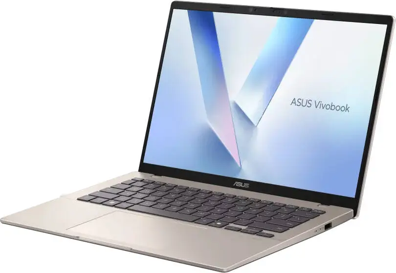 ASUS Vivobook 14 X1407QA Copilot+ Laptop, 14" WUXGA IPS 60Hz Display, Snapdragon X X1 26 100, 16GB RAM, 1TB SSD, Qualcomm Adreno GPU, ENG-ARAB K/B, Win11Home, Platinum Gold | 90NB1602-M00BS0