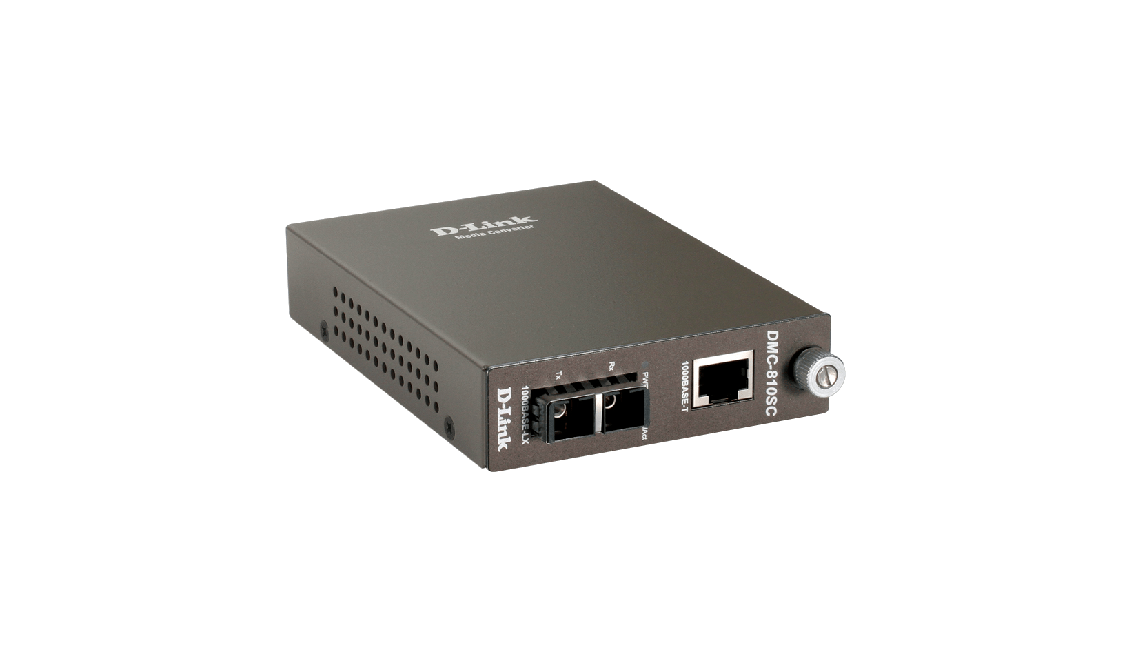 D-Link DMC-810SSC 10/100/1000 Base-T Gigabit Twisted-Pair to 1000 Base-LX Media Converter, 1310nm Single-Mode Fiber