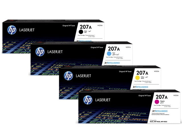 Hp Original Toner Multipack 207A for HP Color Laserjet Pro M255 M282 M283 (W2210A ,W2211A ,W2212A ,W2213A)