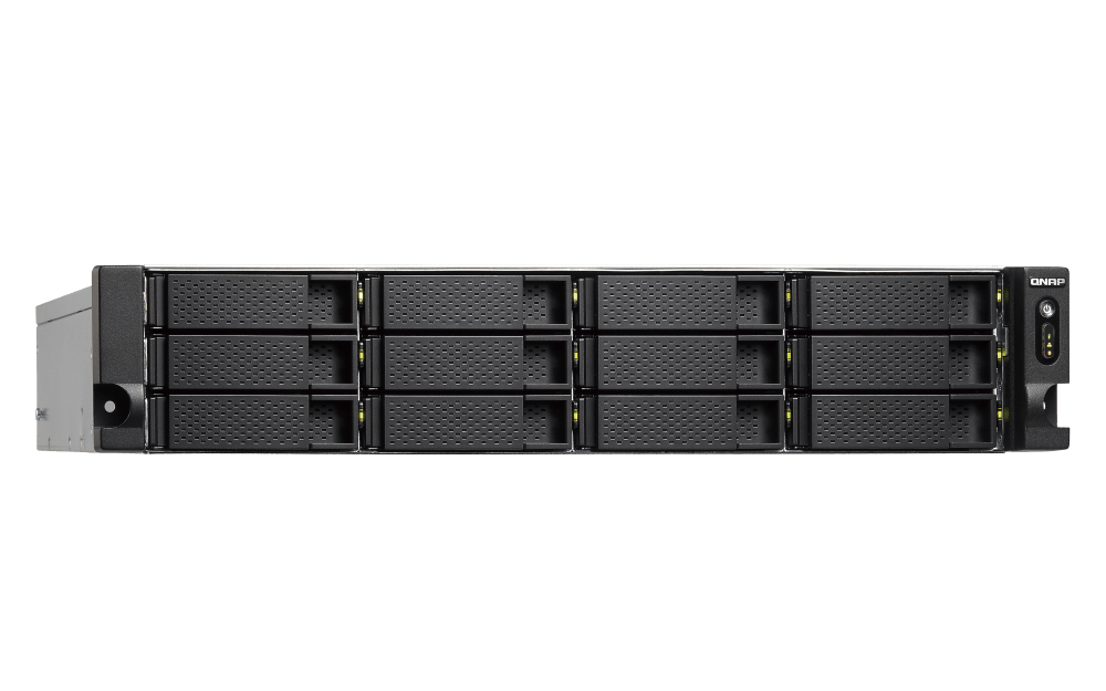 QNAP 12-Bay 2U Rackmount NAS - 10GbE-ready, entry-level rackmount NAS for SMB featuring two SFP+ ports and one PCIe 2.0 ×2 slot | TS-1232XU-4G