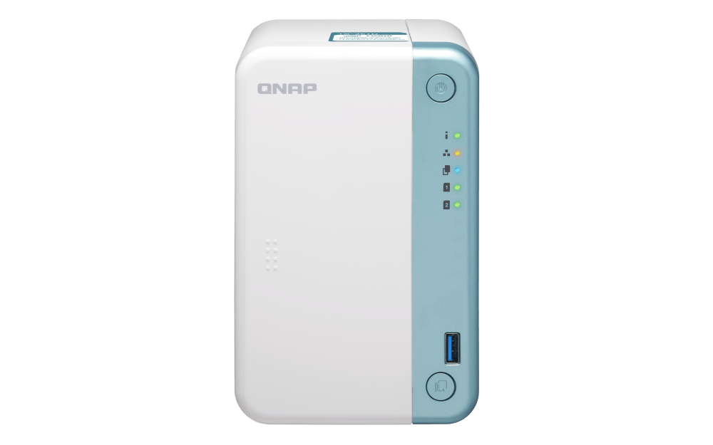 QNAP TS-251D-2G 2-Bay NAS Enclosure - Intel Celeron 2.0 GHz Dual-Core CPU, 2GB DDR4 RAM, 2 x USB 3.1 Gen 1 + 3 x USB 2.0 Ports | TS-251D-2G