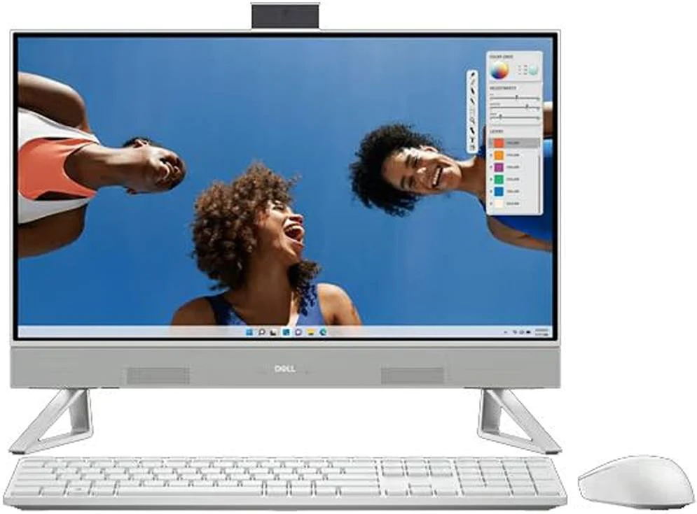 DELL AIO 5420-1256 | Intel 13th Gen i7 1355U, 16GB RAM, 512GB SSD, 23.8"FHD Touch, Intel Iris Xe Graphics, Win11 Home, White, Wireless KeyBoard & Mouse | AIO 5420-1256