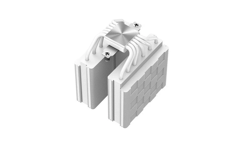 DeepCool AG620 WH ARGB Dual‑Tower CPU Air Cooler, 6×6 mm Heatpipes, 2×120 mm PWM Fans (300–1850 RPM, 67.88 CFM), White