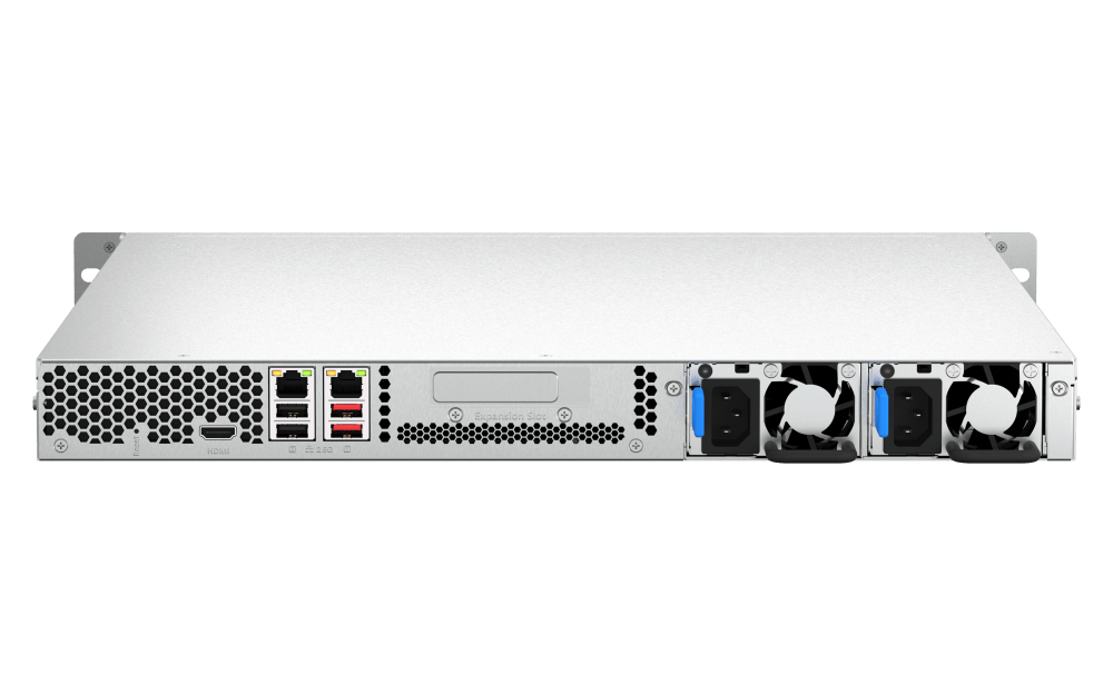 QNAP 4-Bay High Speed Rackmount NAS, 2.5GbE Connectivity - Intel Celeron N5105/N5095 CPU, 4GB DDR4 Memory, 3.5-inch SATA 6Gb/s Drive Bay - 1 PCIe Slot | TS-464U-RP-4G