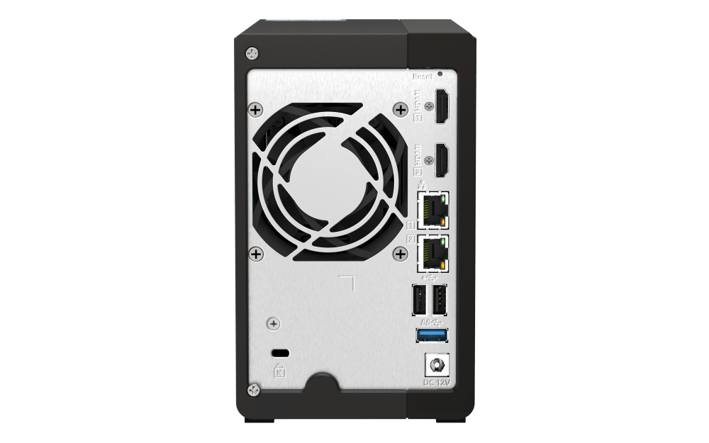 QNAP TS-253E 2 Bay High-Performance Desktop NAS - Intel Celeron J6412 Processor, 8 GB DDR4 RAM, 2 x 3.5" SATA 6Gb/s, Dual 2.5GbE Network Connectivity, 2xM.2 2280 PCIe, 2 x USB 3.2 Gen2 | TS-253E-8G