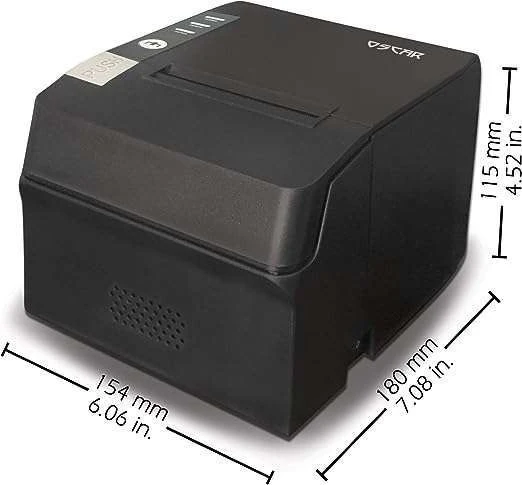 OSCAR POS88C 80mm Thermal Bill POS Receipt Printer USB+Ethernet with Auto-Cutter & Kitchen Beep ESC/POS Support Black Color | POS88C