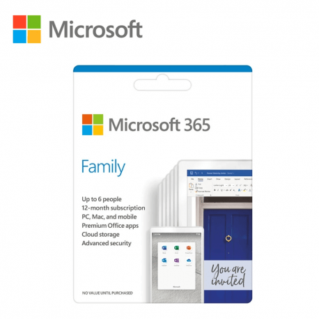 Microsoft Office 365 Family 6 Users Up to 6 TB of cloud storage