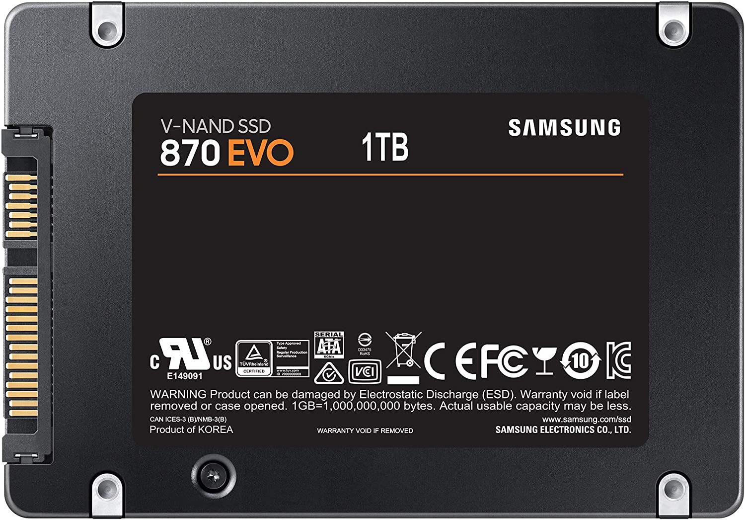 Samsung 870 EVO 1TB SATA 2.5" SSD | MZ-77E1T0BW