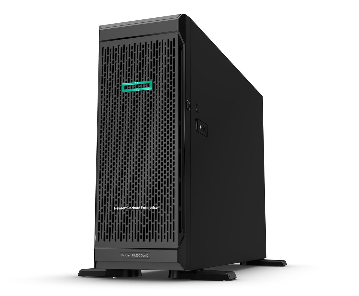 HPE ProLiant ML350 Gen10 tower server with one Intel® Xeon® Silver 4210R processor, 16 GB memory, eight small form factor drive bays, and one 800W power supply(P21788-421)| SS-HPH1100082