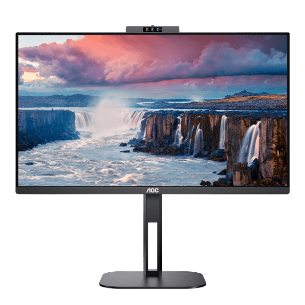 AOC 24V5CW 23.8”, IPS panel with FHD resolution and ergonomic stand for a 360° comfortable experience. Windows Hello certified webcam, 75Hz Refresh Rate, USB-C, AMD FreeSync, Built-in speakers | 24V5CW