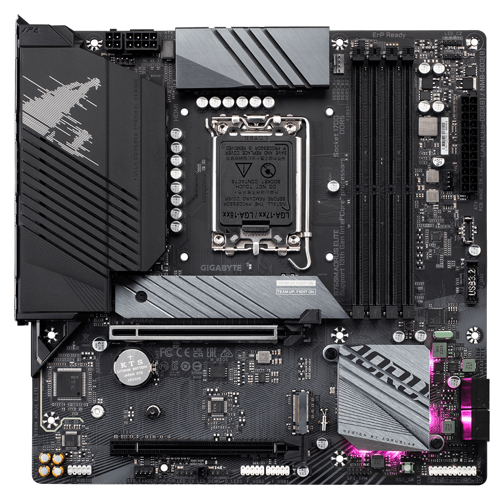 Gigabyte B760M AORUS ELITE ,LGA1700 socke , 4 x DDR5 up to 192GB Micro ATX Motherboard