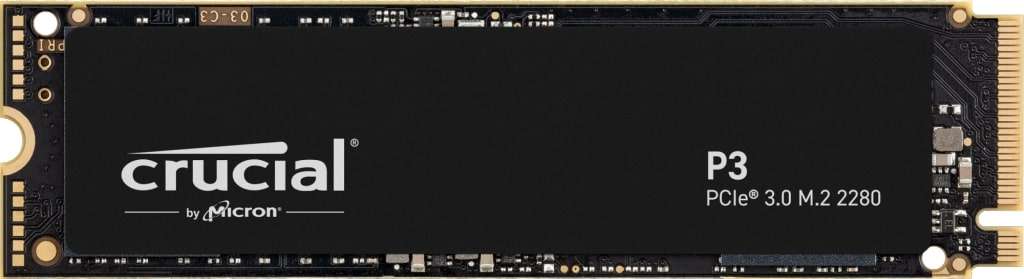 Crucial P3 1TB PCIe Internal SSD, M.2 2280 Form Factor, 3500 MB/s Sequential Read, 3000 MB/s Sequential