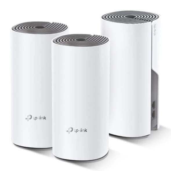 TP‑Link Deco E4 AC1200 Mesh Wi‑Fi System (3‑Pack) – Dual‑Band 867 Mbps + 300 Mbps, MU‑MIMO, Parental Control, Ethernet Backhaul