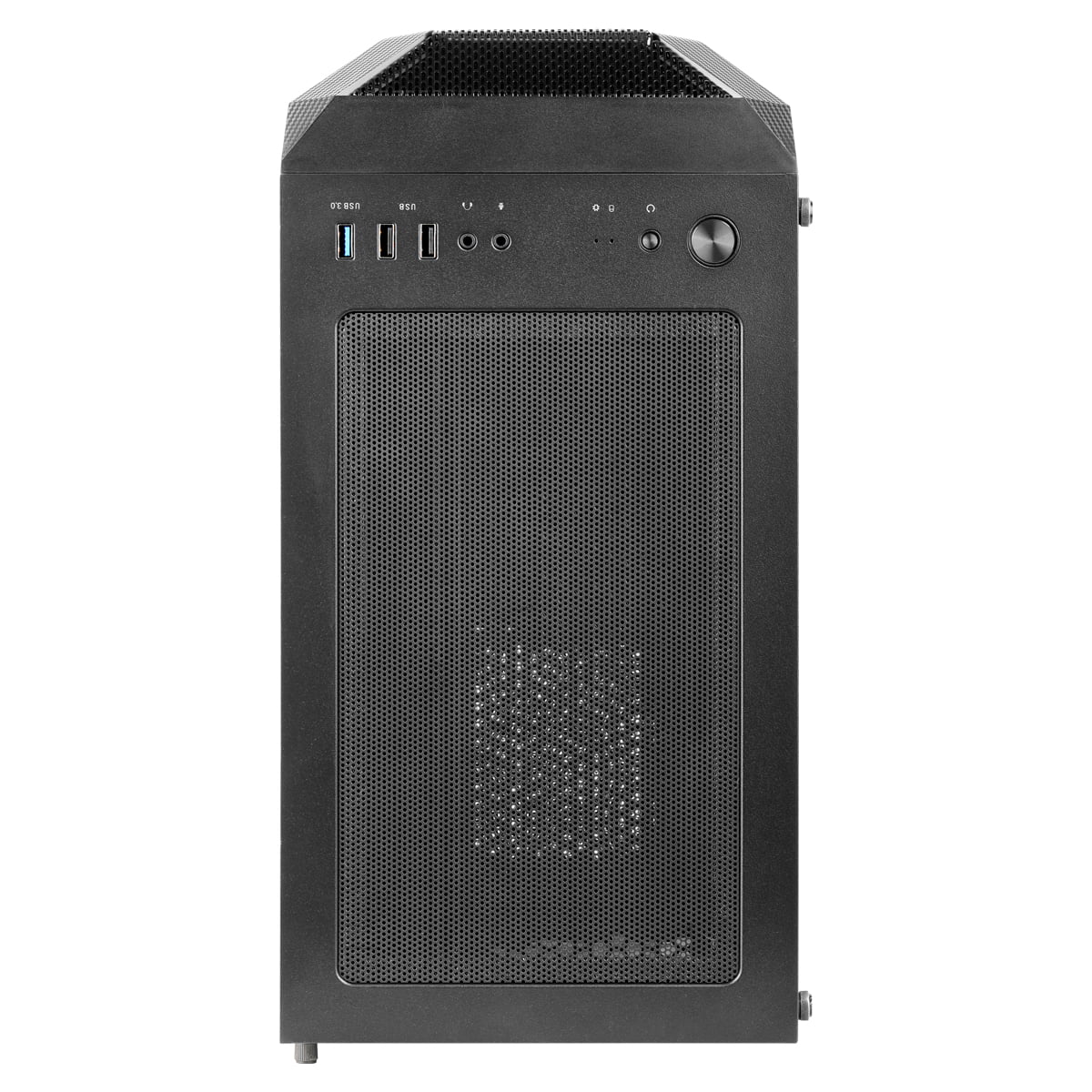 Abkoncore H250x Premium Tempered Glass 4 Flower Fans Mid Tower Case – Black | CASE-114