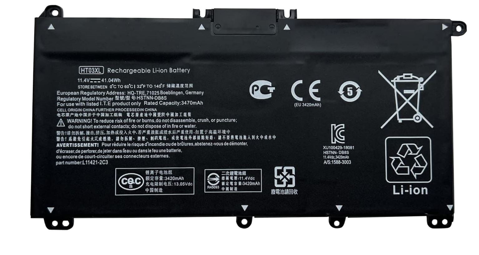 HT03XL Laptop Battery for HP Pavilion 15