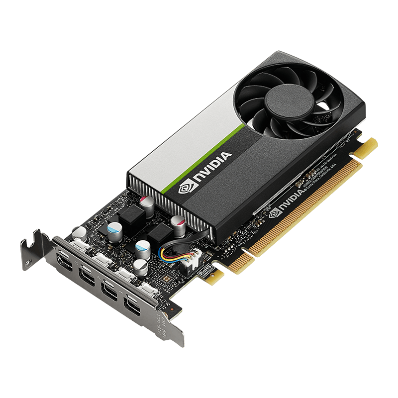 PNY NVIDIA T1000 4GB GDDR6 CUDA Cores	896, PCI Express 3.0 x16, 4x mDP | VCNT1000-PB