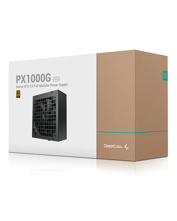 Deepcool PX1000G ATX Power Supply, 1000W, 80Plus GOLD/Cybenetics_GOLD, Active PFC + Half Bridge SRC LLC + DC to DC, 135mm Fan Size, FDB Fan Bearing, Black | R-PXA00G-FC0B-UK