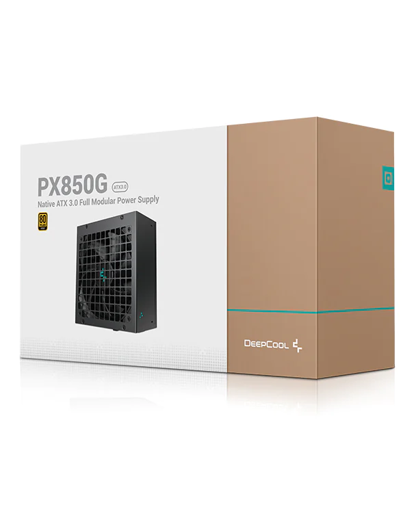 Deepcool PX850G ATX Power Supply, 850W, 80Plus GOLD/Cybenetics_GOLD, Active PFC + Half Bridge SRC LLC + DC to DC, 135mm Fan Size, FDB Fan Bearing, Black | R-PX850G-FC0B-UK